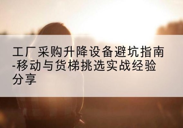 恩阳移动式升降机怎么选-工厂采购升降设备避坑指南-移动与货梯挑选实战经验分享