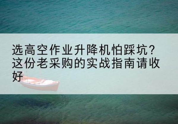 恩阳高空作业升降机厂家推荐-选高空作业升降机怕踩坑？这份老采购的实战指南请收好